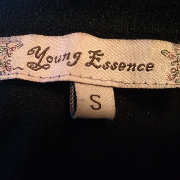 SOLD. Young Essence Black & Gray Striped Cardigan - Picture 5 of 5